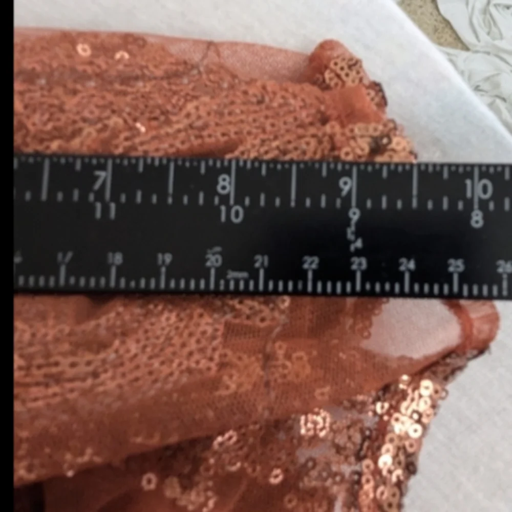Southern Fried Chics NWT Copper Sequin Duster Medium